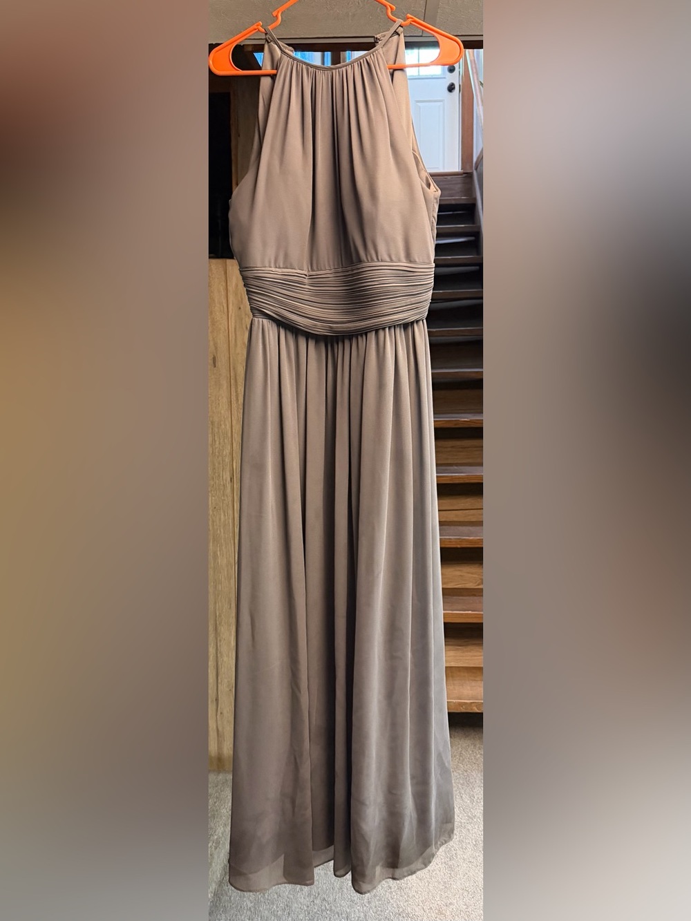 Bill Levkoff Gray Bridesmaids Dress